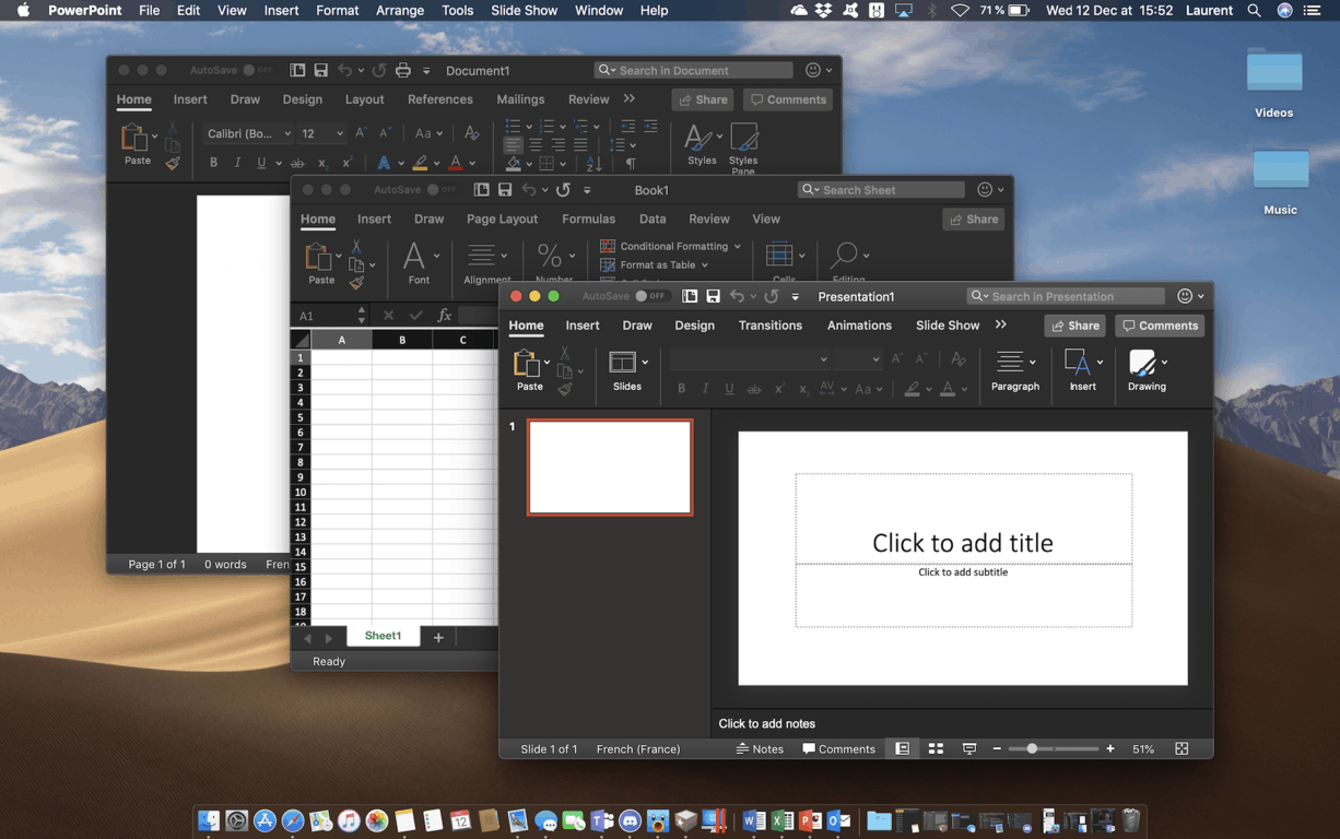 can i get a dark office theme for outlook for mac